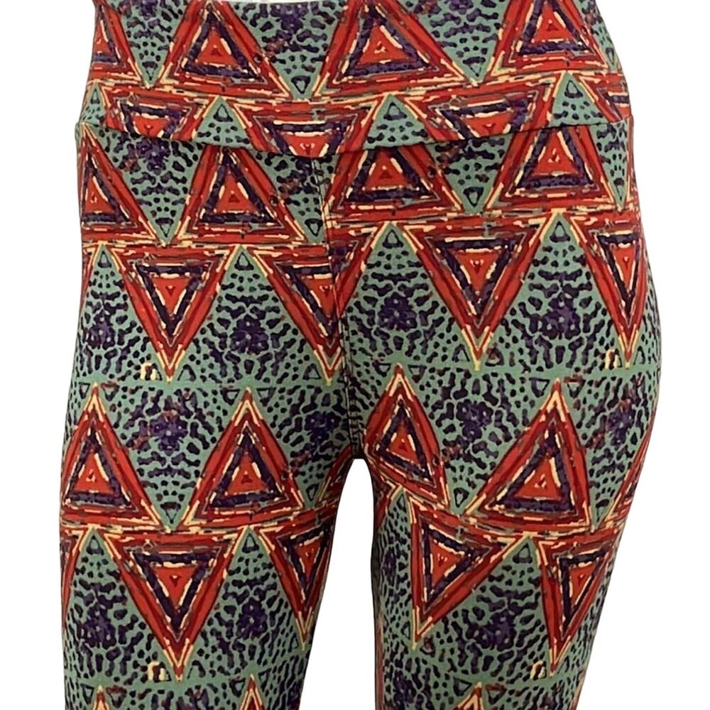 LuLaRoe Buttery Soft Comfort Leggings Size OS 2-10 Greens Rusts Reds Fall Colors